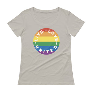 Pride Ladies Scoop neck T-Shirt - liveloveunited.com